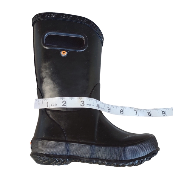 Bogs Youth Size 9 Black Waterproof Rainboots - Picture 12 of 16